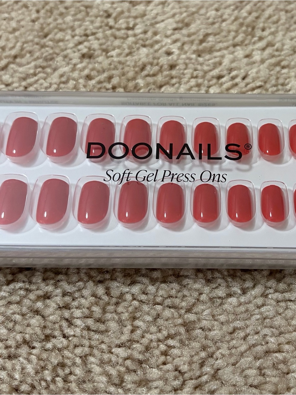 Doonails Soft Gel Press On Nails - Rose Red